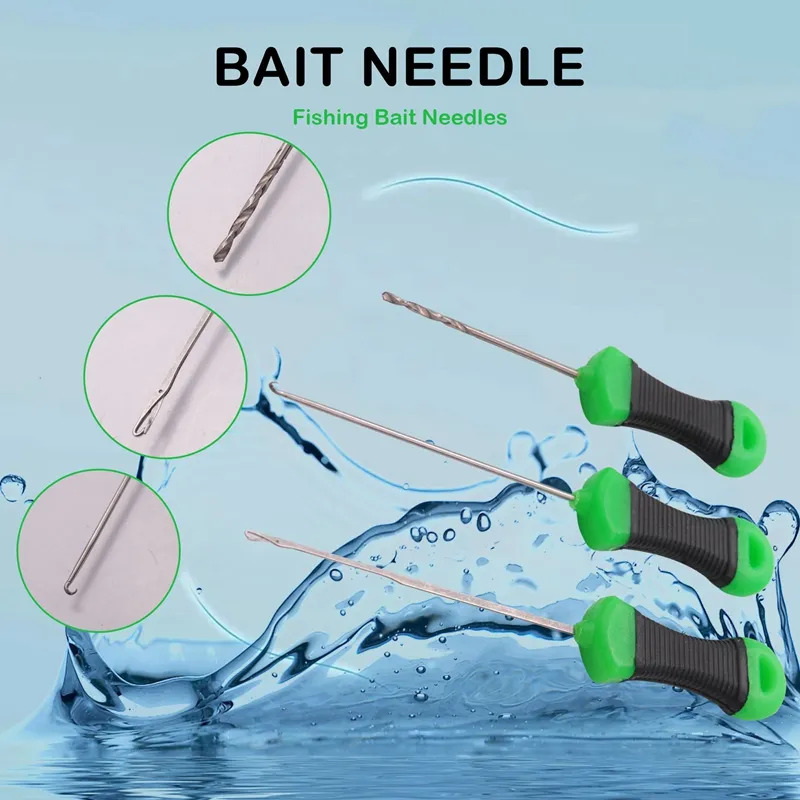 3Pcs Kit Outdoor Fishing Bait Needles Rigging Tool For Boilie Terminals for  Making Carp Fishing Tool Accessories