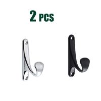 ♕№ 2 pcs Coat Hooks with Screws Single Hanging Hook Bathroom Hook Coat Clothes Hanger Zink Alloy Multifunction Hooks Accessories