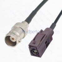 Fakra-D Female Violet 4004 to BNC Female Small RG174 Cable For Car GSM Mobile Global Mobile Communication System RF Coaxial