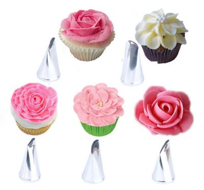 【CC】♚♦™  5 Stks/set Decorating Tips Set Icing Piping Fondant Nozzle Gebak Gereedschap