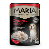 MARIA Dog สูตรไก่หน้าตับไก่ในเจลลี่