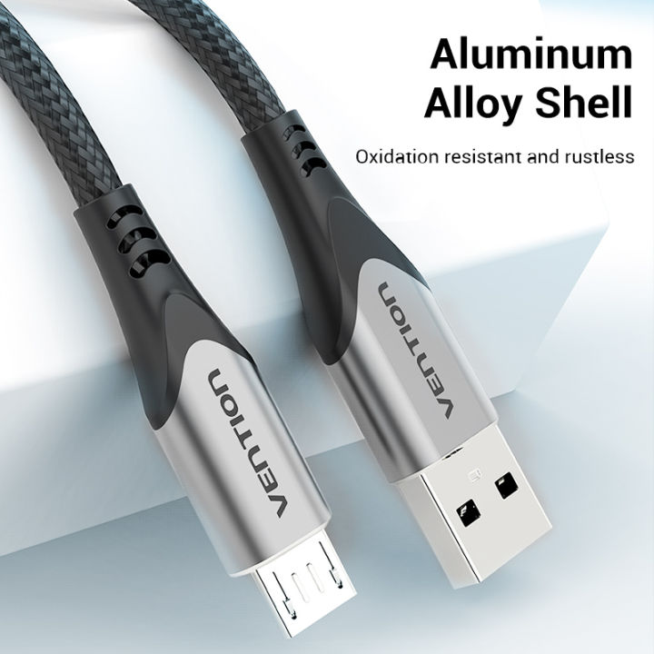 vention-usb-2-0-a-to-micro-b-data-amp-charger-cable-3a-สายชาร์จ-หรือเชื่อมต่อข้อมูล-usb-2-0-a-เป็น-micro-usb-สำหรับชาร์จโทรศัพท์-หรือเชื่อมต่อข้อมูลกับคอมพิวเตอร์