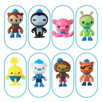 XFZHG 8ชิ้น/ล็อตสำหรับเด็ก Shellington Barnacles หุ่นของเล่น Peso Octonauts ของเล่นโมเดล Octonauts ทีมตุ๊กตาขยับแขนขาได้