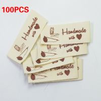 【LZ】✔✈▬  100 pçs carta padrão impresso pano rótulo artesanal algodão tecido etiquetas para diy costura acessórios sapatos sacos roupas tags