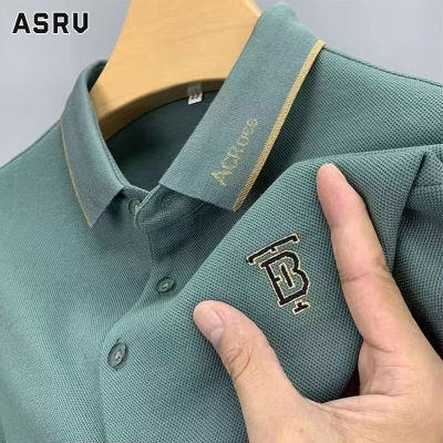 ASRV เสื้อโปโลผู้ชาย Polo เสื้อคอปกผูชาย เสื้อกีฬาคอปก เสื้อยืดคอปก เสื้อโปโลแขนสั้นชาย,เสื้อเรียบง่ายลำลองธุรกิจเสื้อโปโลระบายอากาศน้ำหนักเบา