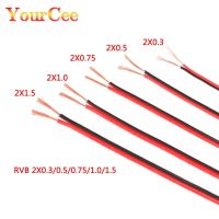 1 Meter RVB Cable Electrico Copper Rubber LED Wire Red Black 2Pin Insulated Extend Cord Car Audio Cable Speaker Wire Cable PVC