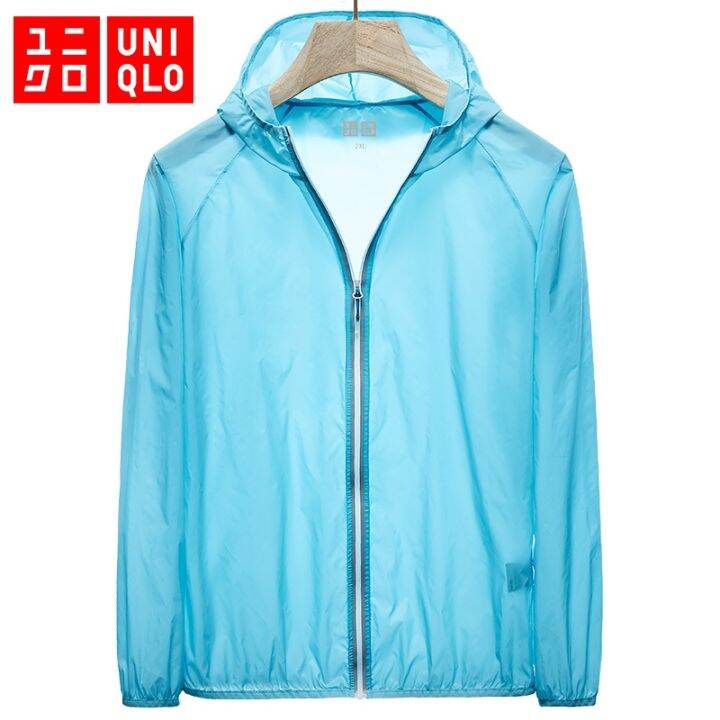 uniqlo-เสื้อกันยูวี-upf50-เสื้อกันแดดชายบางระบายอากาศได้-เสื้อกันแดด-เสื้อแขนยาวมีหมวก-เสื้อกันuv-ระบายอากาศได้ดี