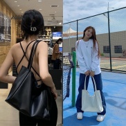 Túi tote AHA official cỡ lớn thiết kế đơn giản thời trang Hàn Quốc