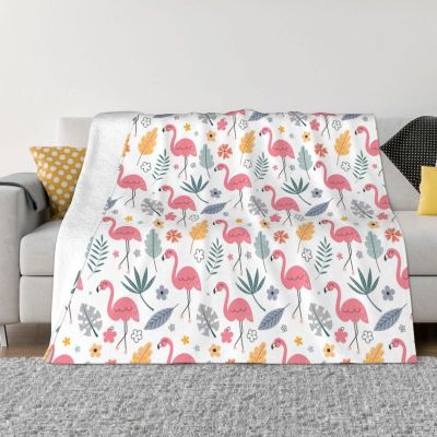 （in stock）Lovely seamless pattern, with Flamingo blanket, soft wool, warm Flannel blanket in spring, sofa, family, bedroom, bedspread（Can send pictures for customization）