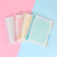 Simple 9 Hole A4 A5 B5 Loose-Leaf Plastic Case Notebook Refill Case Book Inner Core Frosted Notebook Shell Binder Notebook Cover Note Books Pads