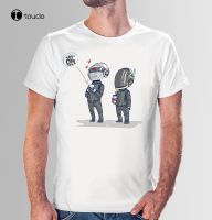Daft Punk Thinking About His Girlfriend Funny Electronic Duo Band White T Shirt Unisex Custom Aldult Teen Unisex Cotton XS-6XL