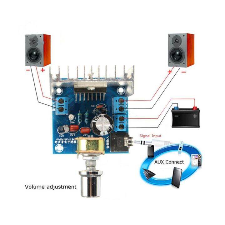 2 Channel Audio Amplifier Module 12v Amplifier Board 2 Channel - Tda