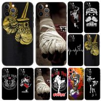 Muay Thai Fight Boxing phone case for iphone 14 2024 6 6s 7 8 plus x 10 XR XS 11 12 13 mini pro MAX black tpu back cover