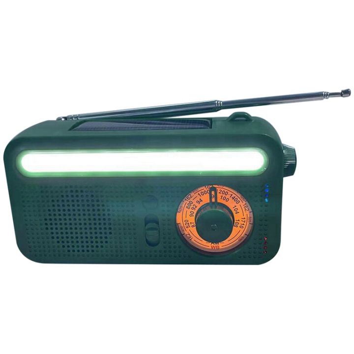 Emergency Radio Hand Crank Solar 2000MAh AM/FM/SW Weather Radio Portable  Battery Operated Radio with Cell Phone Charger 