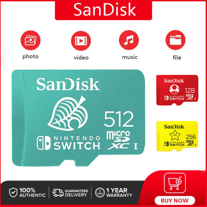 SanDisk 512GB UHSI Micro SDXC Memory Card for Nintendo Switch (SDSQXAO