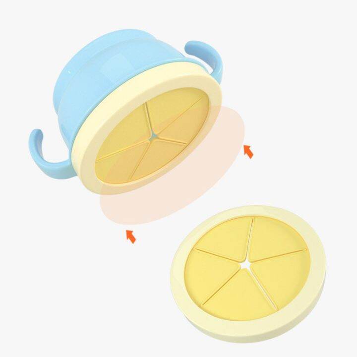 Large Capacity Silicone Lid Snack Cup With 2 Handles No Spill Snack