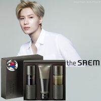 THE SAEM Mineral Homme Black Set(Toner+Emulsion+Cleaning Foam)360ml ชุดผลิตภัณฑ์ดูแลผิวหน้าผู้ชายจากเกาหลีของแท้ครบสูตรหล่อใสดูดีพร้อมส่ง