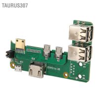 Taurus307 บอร์ดขยาย 4 Usb ความละเอียดสูง อินเตอร์เฟซมัลติมีเดีย ตัวเมีย สําหรับ Raspberry Pi Zero 2W เป็น 3B