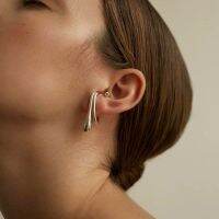 New Special Creative Irregular Personality Hook Shape Without Pierced One Piece Clip On Earrings For Women Men Cuff Ear Jewelry