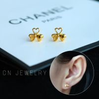 สินค้าขายดี? CN JEWELRY️ต่างหูทอง  1คู่ รุ่น  ฟรีตลับทอง ไม่แพ้ไม่คัน ตุ้มหู ต่างหูแฟชั่น ต่างหูผู้หญิง