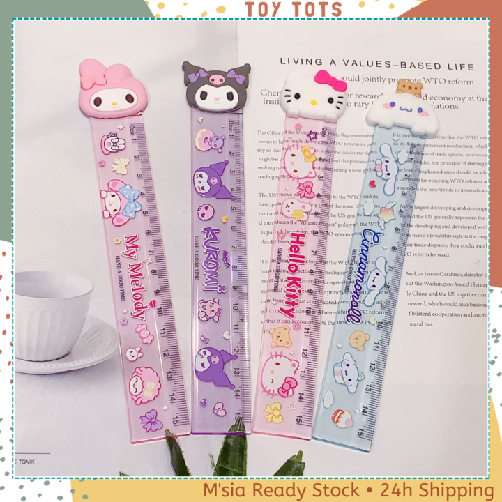 SANRIO STATIONERY Cute Ruler [15cm] Kids PembarisCute Hello Kitty ...