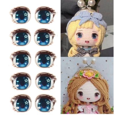 10/5Pairs Eyelashes Eyes Stickers Cartoon Anime Figurine Face Organ Paster Clay Decals Accessories
