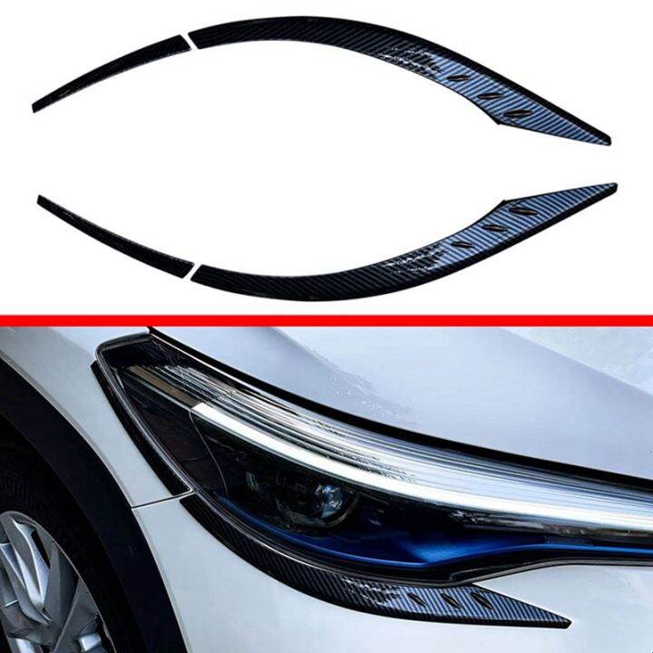 for-toyota-corolla-cross-2020-2021-2022-front-headlight-lamp-cover-garnish-strip-eyebrow-cover-trim-sticker