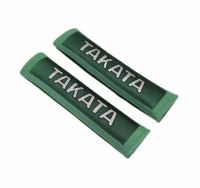 ราคาต่อคู่ หุ้มเบลท์ โลโก้ ทาคาตะ แต่งภายในรถยนต์ ประดับยนต์ JDM Takata green seat belt cover for interior