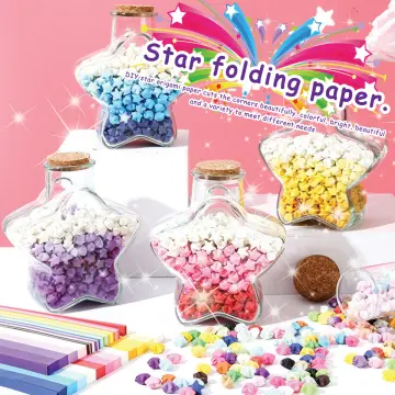 540 Gradient Color Origami Stars Paper Strips Double Sided Lucky Star  Origami Decoration Folding Paper For