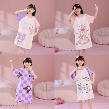 Takara Tomy Kawaii Sanrio Pajama Set Cute Kuromi Cinnamoroll Pochacco Cartoon Long Sleeve Home Suit Pajama Set