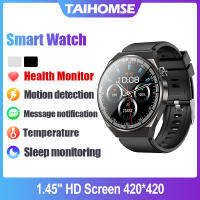 TAIHOM WATCH TG3 Pro สมาร์ทวอทช์46Mm 1.45นิ้วจอ HD อายุการใช้งานแบตเตอรี่ที่ทนทาน | ชาร์จเร็วแบบไร้สาย | การตรวจวัดอัตราการเต้นของหัวใจและความอิ่มตัวของออกซิเจนในเลือด | สมาร์ตวอตช์ NFC