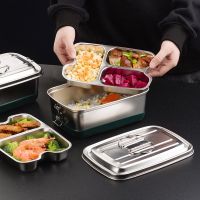 Lunch Box Double Layer Sealed Thermal Bento Box Portable Food Fresh-Keeping Storage Container Heating Bowl304 Stainless Steel
