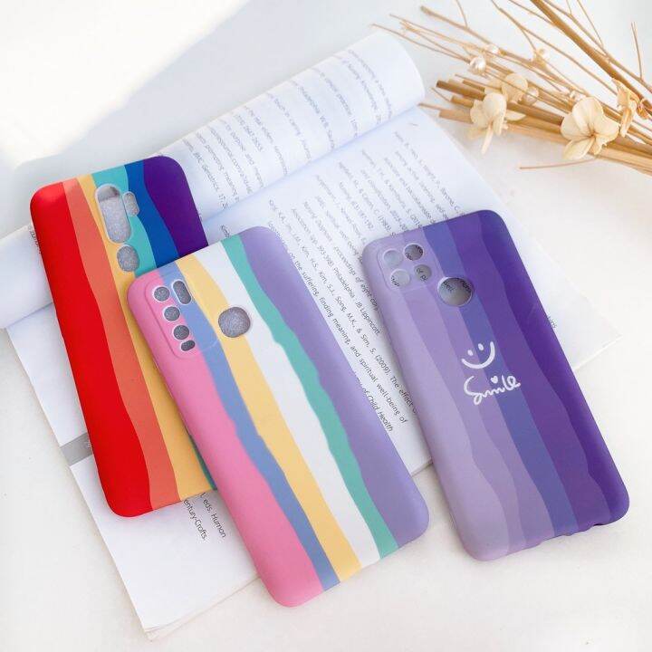 เคส-สายรุ้ง-oppo-a31-a3s-a5s-a7-a12-a15-a1k-a53-a52020-reno4-ออปโป้a15s-realme5-realmec3-f9-a92-reno2f-a93-f7-f11pro-r9s