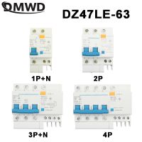 1pn Dz47le-63 Dpnl 2P 3pn 4P 20a 230V 50Hz 60Hz กระแสไฟตกค้างที่เบรกเกอร์มากกว่าในปัจจุบันและป้องกันการรั่วไหล Rcbo