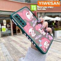 YIWESAN เคสสำหรับ Tecno Camon 17P Spark 8 Pro Spark 8 P เคสการ์ตูน My Melody มีน้ำค้างแข็งโปร่งใสแบบแข็งเคสขอบสี่เหลี่ยมด้านข้างกล้องปลอกซิลิโคนเคสนิ่มป้องกันการกระแทก