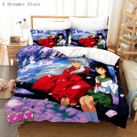 Anime Inuyasha Duvet Cover Sets Pillowcase Bedding Set Kids Children Gift Single Queen King Size Bed Linen NO Sheet