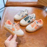 2022 New Fashion Baby Casual Shoes Kids Autumn Boy Sneakers Shoe Toddler Pu Leather Children Shoe White 1 2 3 4 5 6 Years