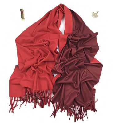 [COD] scarf womens winter double-sided two-color fashion thickened shawl spring and autumn imitation cashmere casual long