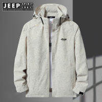 JEEP SPIRIT 1941 ESTD Windproof Jacket กีฬาเสื้อโค้ทบางเสื้อแจ็คเก็ตแห้งเร็วฟิตเนสคู่แจ็คเก็ตกันน้ำชุดปีนเขา