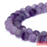 Natural Stone Dull Polish Matte purple Amethysts Crystal quartz Beads 4-12mm for Bracelet Necklace Making MPAB21