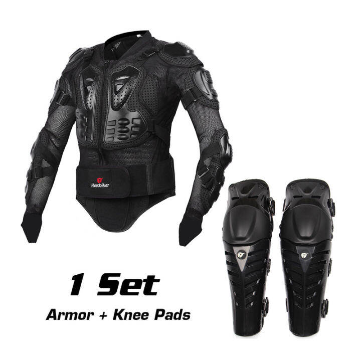 herobiker-motorcycle-riding-armor-jacket-knee-pads-motocross-off-road-enduro-atv-racing-body-protective-gear-protector-set