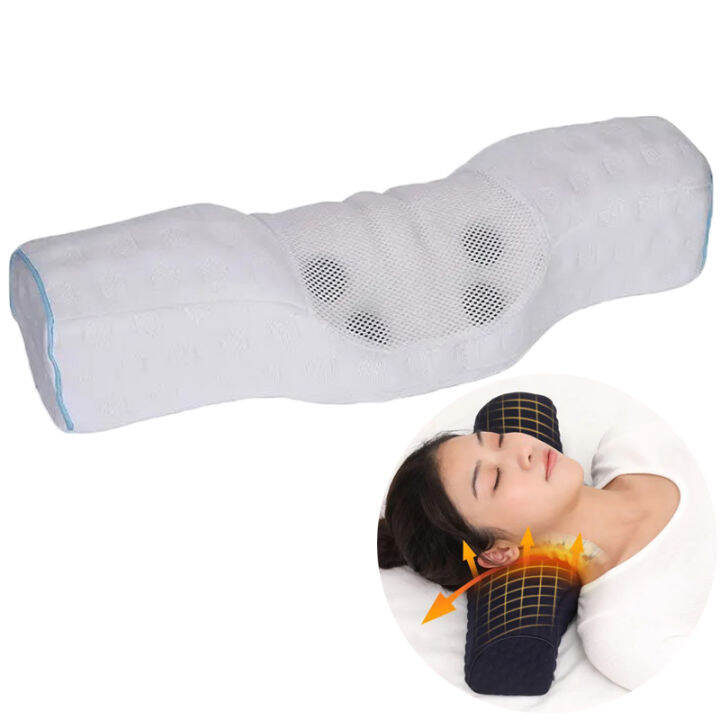 Cervical Neck Roll Pillow Memory Foam Cylinder Pillows for Spine