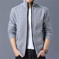 Mens New Fleece Cardigan Sweater Fall/Winter Thermal Jacket Zip Up Knitted Trendy Casual Plus Size M-4XL