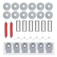 ชุดอุปกรณ์เสริมสำหรับ Roborock Q Revo ชิ้นส่วนอะไหล่เปลี่ยนเครื่องทำความสะอาดสูญญากาศ Robtic P10อะไหล่ผ้าไม้ถูพื้นมีแปรงด้านข้างหลัก