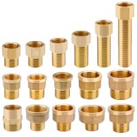 Brass Copper Inner Outer Wire Thicken One Piece 1/2 39; 39;3/4 39; 39;1 39; 39; Inch Hexagon Joint Water Pipe Fittings Male Thread Connect Adapter