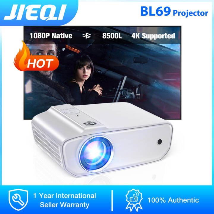 GROVIEW BL69 Mini Bluetooth Projector with 1080P Resolution 8500 LUX