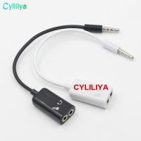 100pcs 3.5 mm to Dual 3.5mm Cable male to Female Audio cable Splitter adapter Plug Stereo earphone For iphone 4 5 6 Mp3 Mp4 Headphones Accessories