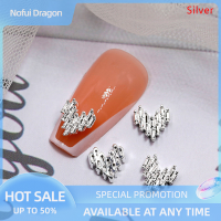 Nofui 10pcs DIY Glitter 3D เครื่องประดับตกแต่งเล็บลูกปัดโลหะผสม Rhinestone Charm เคล็ดลับน่ารัก