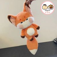 Creative and Cute Doodle Fox Doll Plush Toy Little Fox With Big Tail Doll Gifts Birthday for Girl Kid Room Decoration Bed Pillow