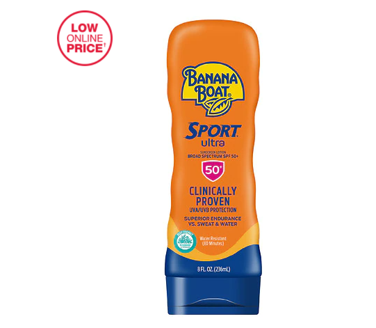 Banana Boat Sport Ultra Sunscreen Lotion SPF50+ | SPF30 | 236ml Water ...